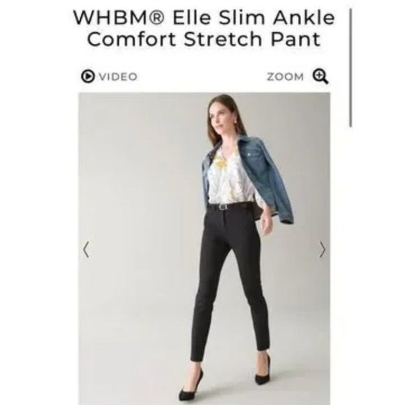 WHBM® Elle Slim Ankle Comfort Stretch Black Pant 6R, Retails $99 - Picture 1 of 9